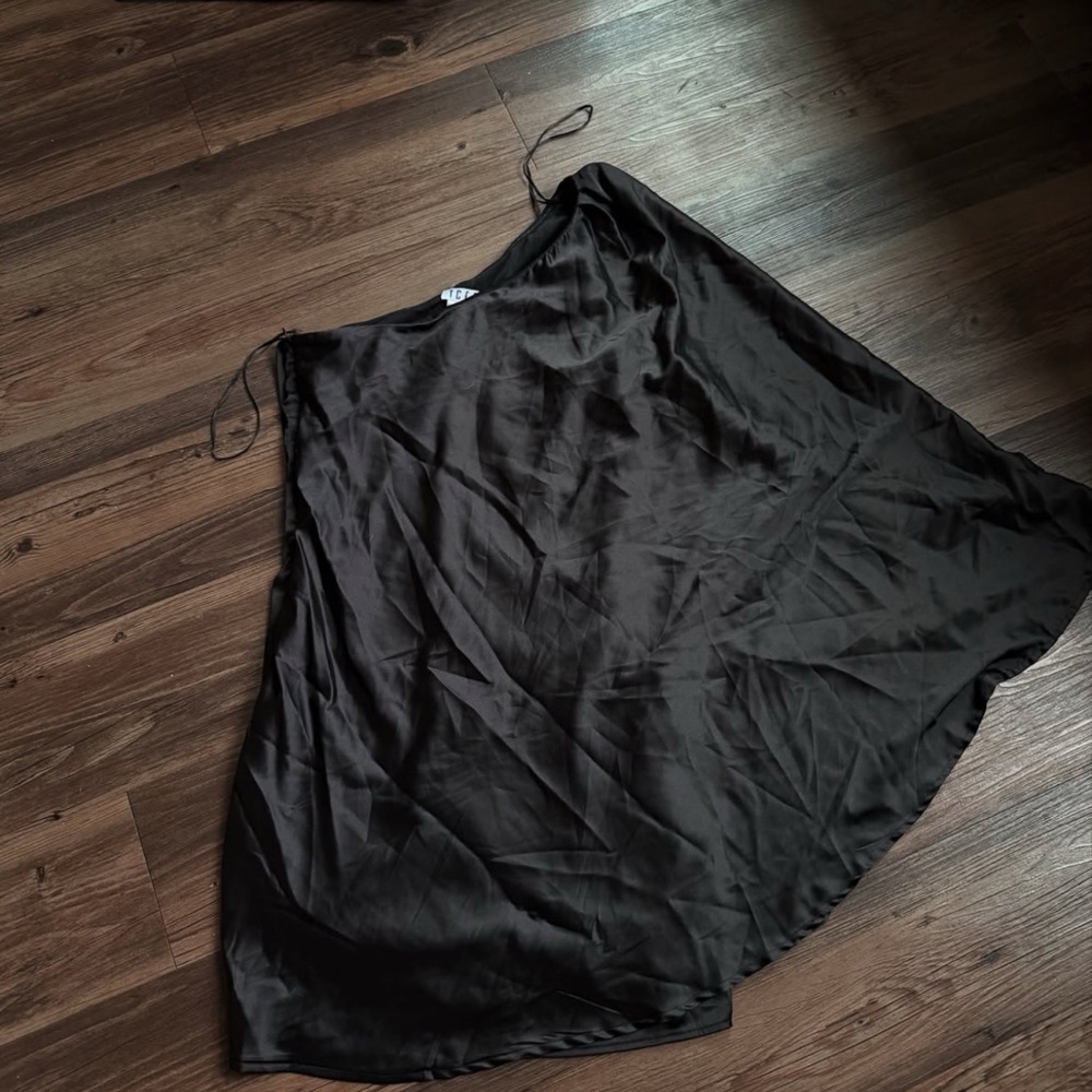 Elegant Black Satin Dress